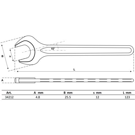 Klucz płaski | DIN 894 | 12 mm - 2