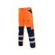 Spodnie do pasa CXS NORWICH męskie ostrzegawcze - pomarańczowo-niebieski